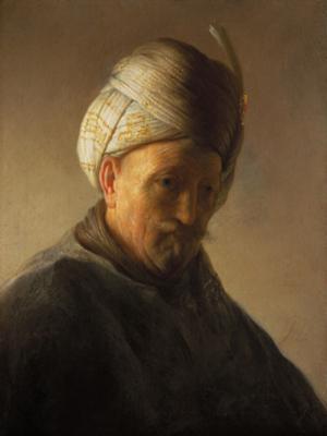 REMBRANDT Harmenszoon van Rijn Old man with turban Germany oil painting art